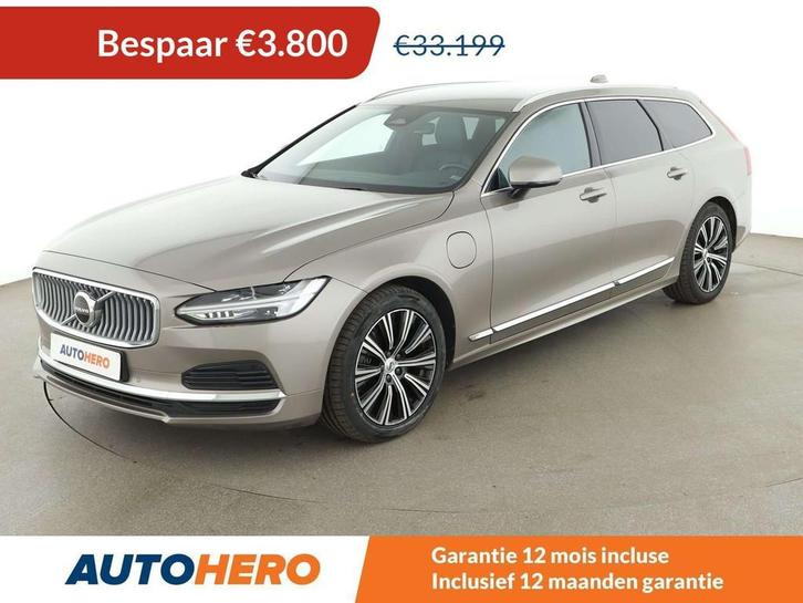Volvo V90 2.0 T6 Plug-in Hybrid Inscription Expression AWD, Auto's, Volvo, Te koop, V90, 4x4, ABS, Achteruitrijcamera, Airbags