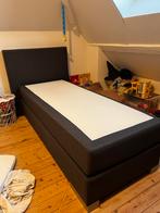 Boxspring bed 80 x 200, Ophalen, Eenpersoons, Zwart, Nieuw