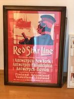 affiche Red Star Line, Verzamelen, Ophalen of Verzenden, Gebruikt, Kaart, Foto of Prent