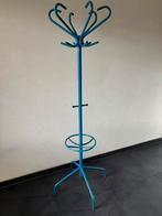 Blauwe metalen kapstok, Ophalen, Gebruikt, Metaal, Staande kapstok