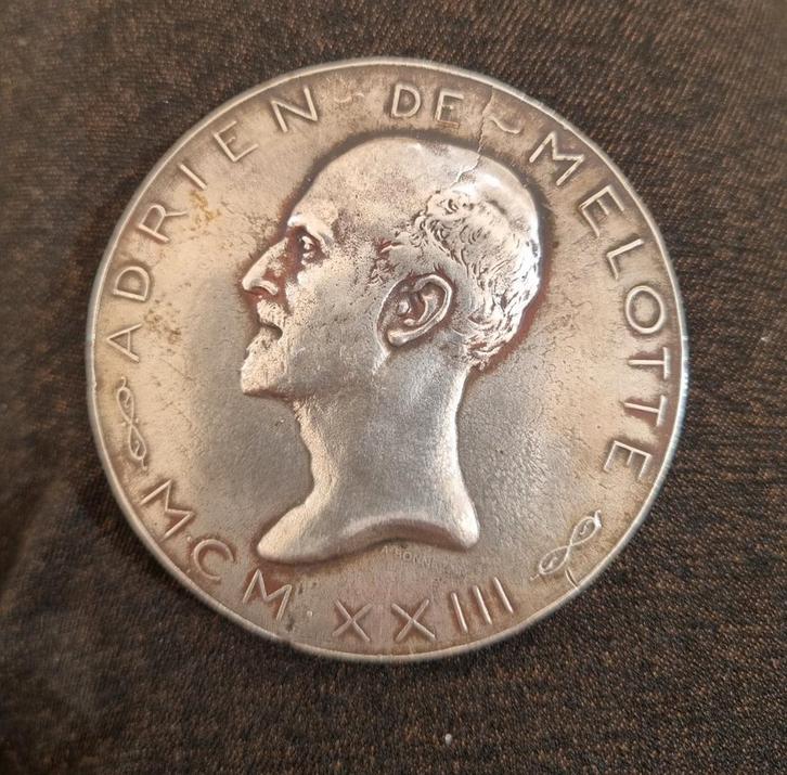 Médaille argent  Adrien de Melotte, Timbres & Monnaies, Monnaies | Belgique, Argent, Argent, Enlèvement ou Envoi