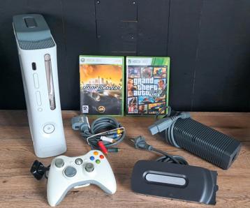 Xbox 360 blanche + jeux + disque dur... beschikbaar voor biedingen