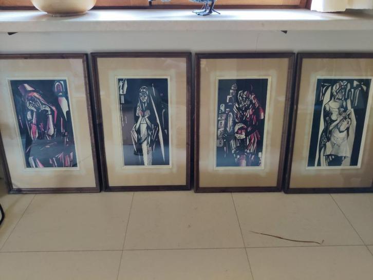 4 vrouwen uit Letland, Antiek en Kunst, Kunst | Schilderijen | Modern, Ophalen