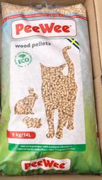 Zak degelijke kattenbakvulling PeeWee houtkorrels 9 kg/14L., Dieren en Toebehoren, Ophalen of Verzenden, Nieuw
