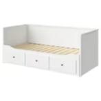 Bedbank met 3 lades wit (Ikea), Maison & Meubles, Autres dimensions, Comme neuf, Autres dimensions, Queen size