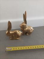 Vintage messing konijnen bronzen beeldjes dieren decoratie