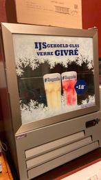 Hoegaarden glazen vrieskast., Gebruikt, Ophalen, Vrieskast, 85 tot 120 cm