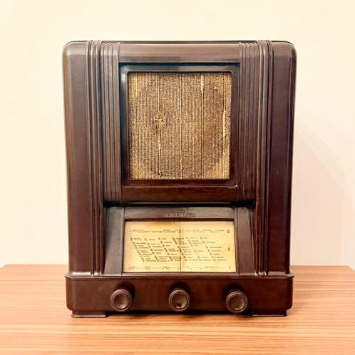 ART DECO BUIZENRADIO TELEFUNKEN VIRTUOS 1936 VINTAGE RADIO, Antiek en Kunst, Antiek | Tv's en Audio, Verzenden