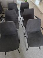6 eetkamerstoelen, Vijf, Zes of meer stoelen, Grijs, Metaal, Moderne