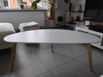 Salontafel wit/naturel eiken, Huis en Inrichting, Ophalen, 100 tot 150 cm, Eikenhout, 50 tot 100 cm