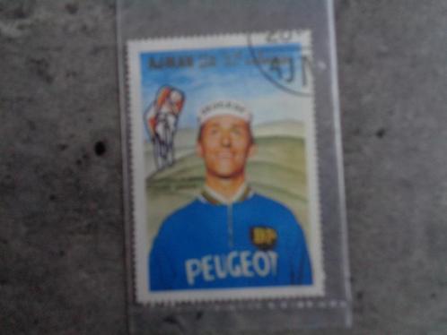 POSTZEGEL  WERELDKAMPIOEN TOM SIMPSON  WIELRENNER, Hobby en Vrije tijd, Stickers en Plaatjes, Ophalen of Verzenden