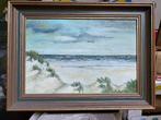 schilderij olie op paneel duinen aan zee, Ophalen of Verzenden