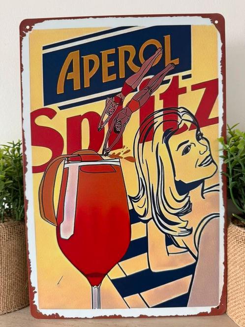 Metalen reclamebord Aperol Spritz, Verzamelen, Merken en Reclamevoorwerpen, Nieuw, Reclamebord, Ophalen of Verzenden