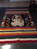Mexicaans wollen wandtapijt, Ophalen, 100 tot 150 cm, Rechthoekig, Crème