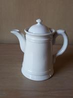 Grote oude koffiepot - wit keramiek craquelé patina vintage, Ophalen of Verzenden