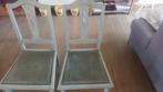 2 x stoelen grijs geschilderd, Ophalen