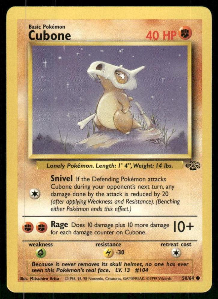Cubone 50/64 - Jungle, Hobby en Vrije tijd, Verzamelkaartspellen | Pokémon, Gebruikt, Verzenden