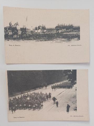 2 zeer oude postkaarten Camp de Beverloo beschikbaar voor biedingen