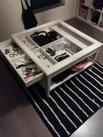Table basse en bois/blanc avec tiroir coulissant, Maison & Meubles, Comme neuf, Enlèvement