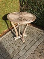 teak tafeltje, Tuin en Terras, Ophalen, Gebruikt, Rond, Teakhout