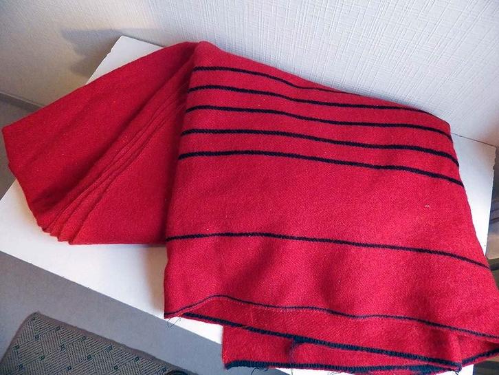 Authentiek Wollen (2 pers.) Deken in Militaire Stijl., Huis en Inrichting, Slaapkamer | Beddengoed, Gebruikt, Deken of Dekbed