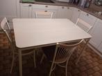 Keukentafel met 4 stoelen, Ophalen, Gebruikt