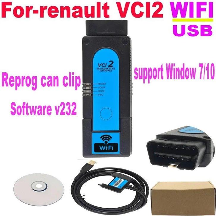 Pack USB WIFI CANCLIP RENAULT VCI2 + CLIP V234 2030, Autos : Divers, Outils de voiture, Neuf, Enlèvement ou Envoi