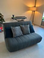 Tweezit stoffen zetel donkergrijs, Huis en Inrichting, Zetels | Zetels, Ophalen, Gebruikt, 100 tot 125 cm, 150 tot 200 cm