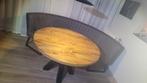 Ronde eettafel met bank, Huis en Inrichting, Tafels | Eettafels, Ophalen, Zo goed als nieuw