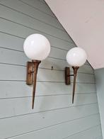 Paar Art Deco koperen wandkandelaars, 1930, Antiek en Kunst, Ophalen of Verzenden