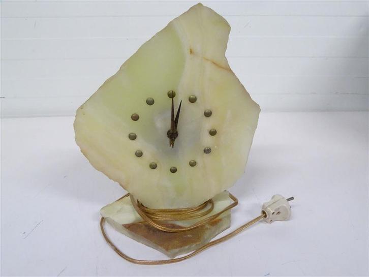 A6549. Marmeren Klok van Nufa, Huis en Inrichting, Woonaccessoires | Klokken, Gebruikt, Ophalen of Verzenden