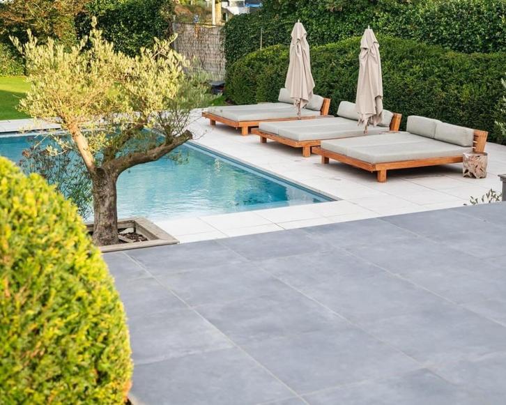 Terras Tegel Brystone White en Bleu Evolution 795x795x20mm, Tuin en Terras, Tegels en Klinkers, Nieuw, Terrastegels, Keramiek