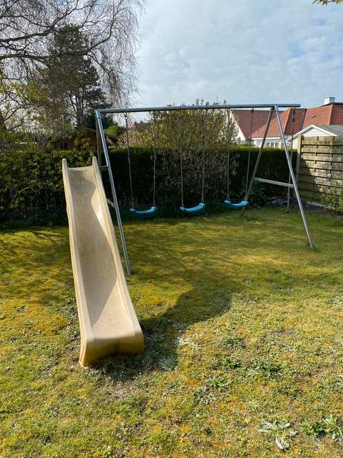 Stevige schommel in inox, Kinderen en Baby's, Speelgoed | Buiten | Speeltoestellen, Zo goed als nieuw, Glijbaan, Schommel, Ophalen