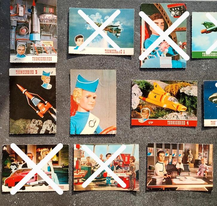 Carte postale Thunderbirds (5 pièces, également vendues sépa, Collections, Jouets, Neuf, Envoi