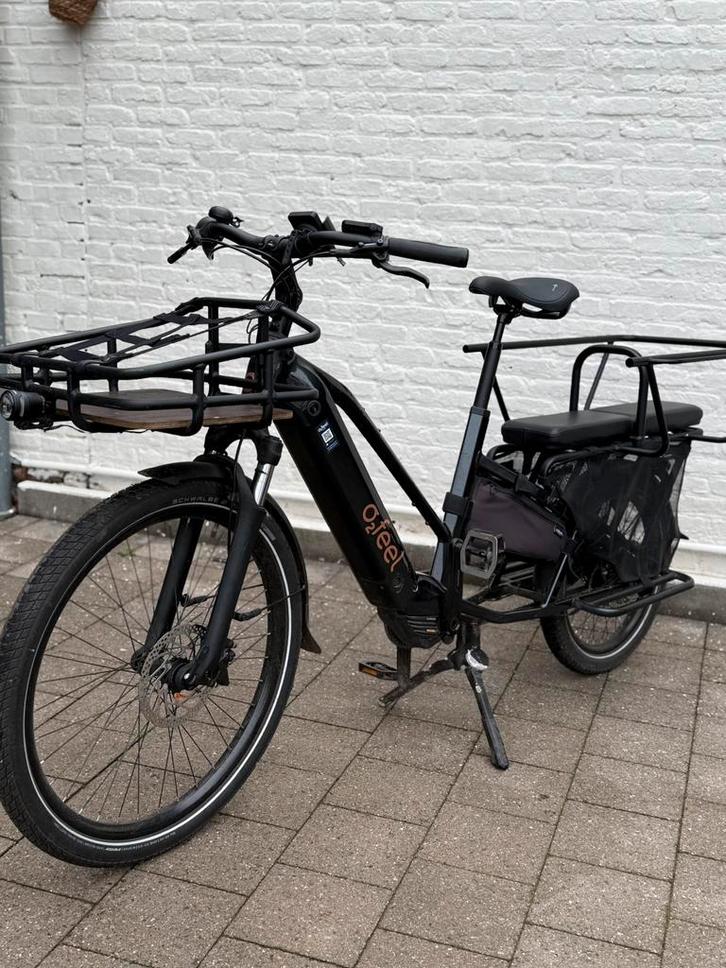 O2feel Equo Cargo Power 7 longtail e-cargo – 2.026 km, Vélos & Vélomoteurs, Vélos électriques, Utilisé, Autres marques, 50 km par batterie ou plus