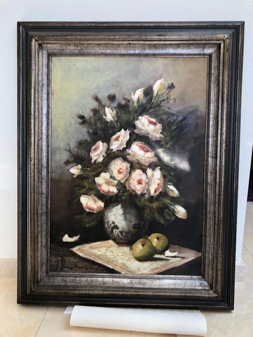 Prachtig groot olieverfschilderij incl. kader – 91 x 71 cm, Antiek en Kunst, Kunst | Schilderijen | Klassiek, Ophalen of Verzenden