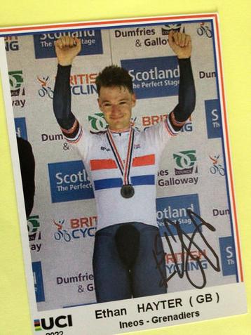 wielerkaart 2022 team ineos ethan hayter signe, Envoi, Comme neuf