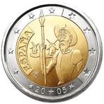 2 Euromunten Sp.Uitg. Spanje 2005 Don Quixote, Ophalen of Verzenden, Spanje, 2 euro, Losse munt