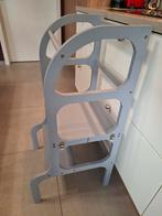 Leertoren 2 in 1- Qwali - Opvouwbaar tot speeltafel - bamboe, Kinderen en Baby's, Ophalen, Zo goed als nieuw, Overige typen, Aanschuifbaar