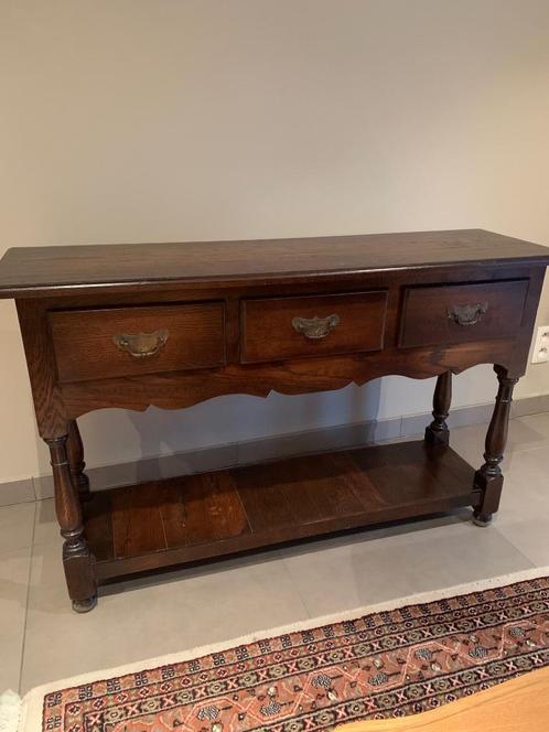 Console meubel in eik, Maison & Meubles, Tables | Dessertes, Comme neuf, Cerisier, Enlèvement