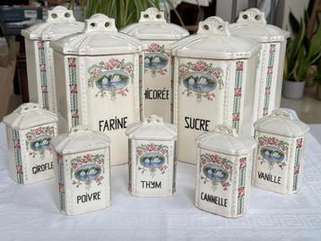 Set van 10 prachtige voorraadpotten van Grefl beschikbaar voor biedingen