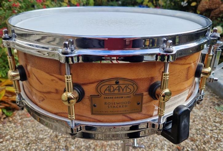 Adams 14" x 5" Rosewood snaredrum horizontale staven, Muziek en Instrumenten, Drumstellen en Slagwerk, Zo goed als nieuw, Overige merken