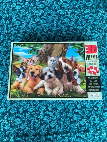 Puzzle 3D chiens et chats 500 pièces, Enlèvement ou Envoi, 500 à 1500 pièces, Neuf, Puzzle