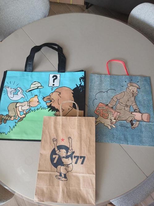 3 zakjes/boodschapzak Kuifje Tin-Tin Nieuw zie objecten, Verzamelen, Stripfiguren, Nieuw, Kuifje, Ophalen
