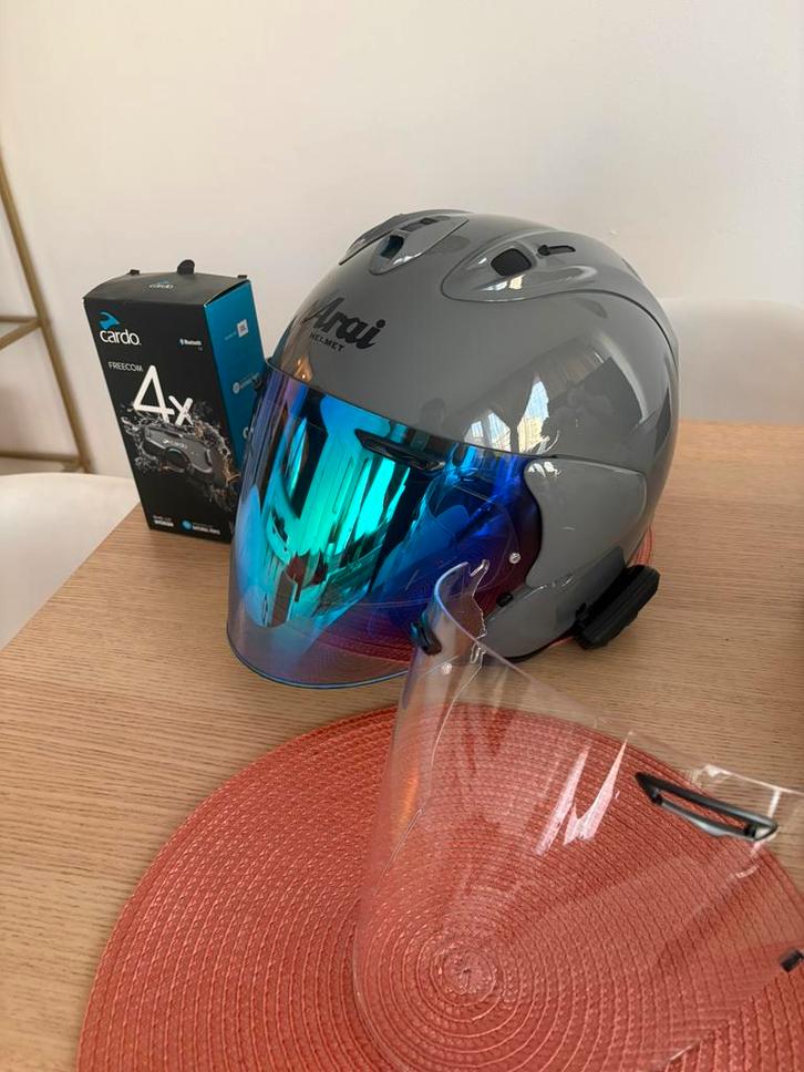 Casque ARAI SZR EVO gris nardo L intercom 4X cardo., Sport en Fitness, Snowboarden, Zo goed als nieuw, Ophalen