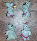 Lot 4 Hippopotames Happy Hippos DE 1988, Figurines en plastique dur, Utilisé, Enlèvement ou Envoi