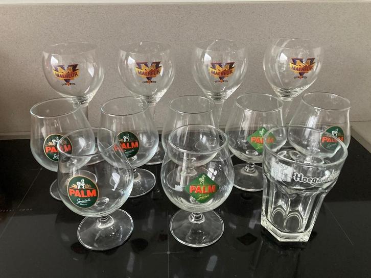 Malheur, Palm & Hoegaarden glazen, Verzamelen, Glas en Drinkglazen, Zo goed als nieuw, Bierglas, Ophalen of Verzenden