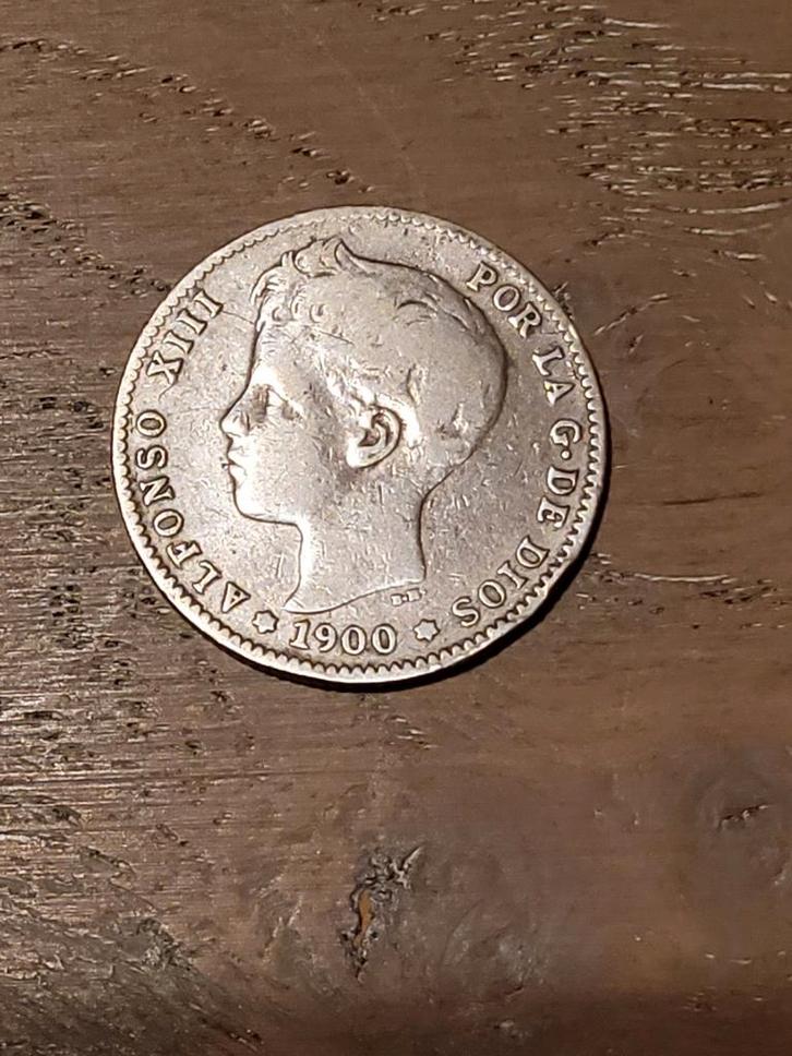 Spaanse munt, Postzegels en Munten, Munten | Europa | Niet-Euromunten, Losse munt, Overige landen, Zilver, Ophalen of Verzenden