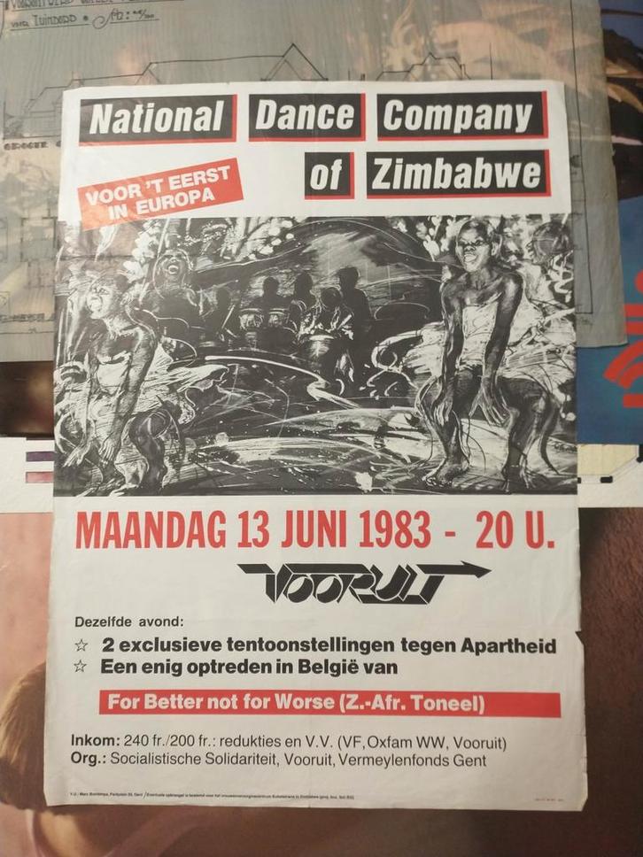 National Dance Company of Zimbabwe 1983 affiche, Verzamelen, Posters, Zo goed als nieuw, Ophalen of Verzenden