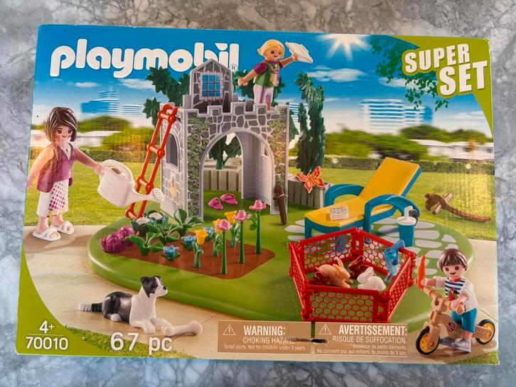 Playmobiel superset Familietuin 70010, Kinderen en Baby's, Speelgoed | Playmobil, Zo goed als nieuw, Complete set, Ophalen of Verzenden
